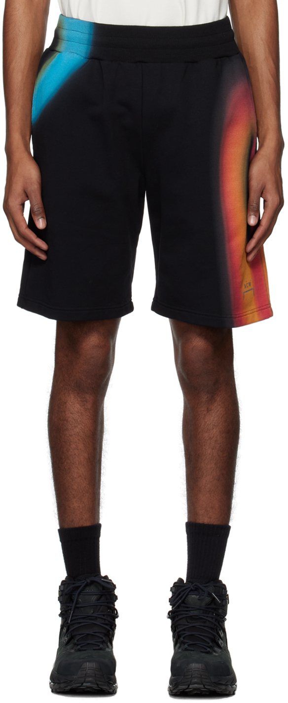 A-COLD-WALL* BLACK HYPERGRAPHIC SHORTS