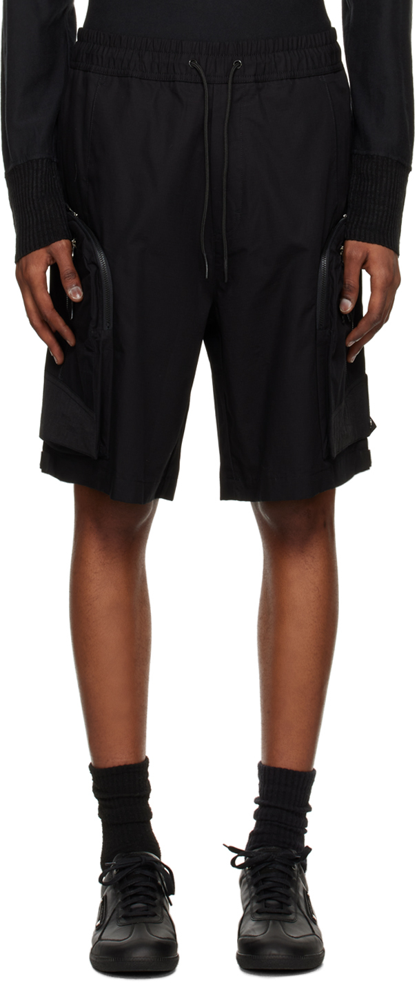 A-cold-wall* Black Overset Tech Shorts In Black