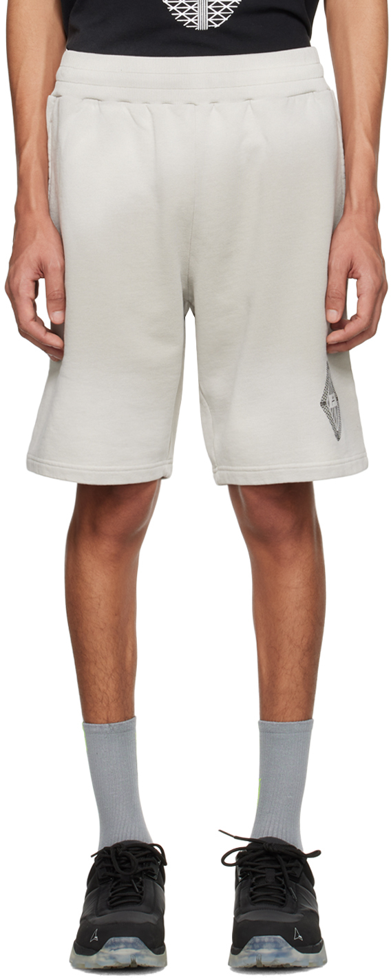 A-cold-wall* Gray Gradient Shorts In Light Grey