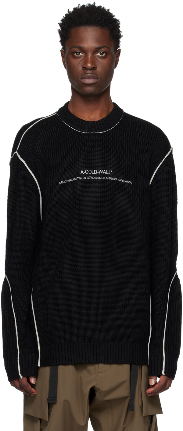 A-COLD-WALL*: Black Dialogue Sweater | SSENSE