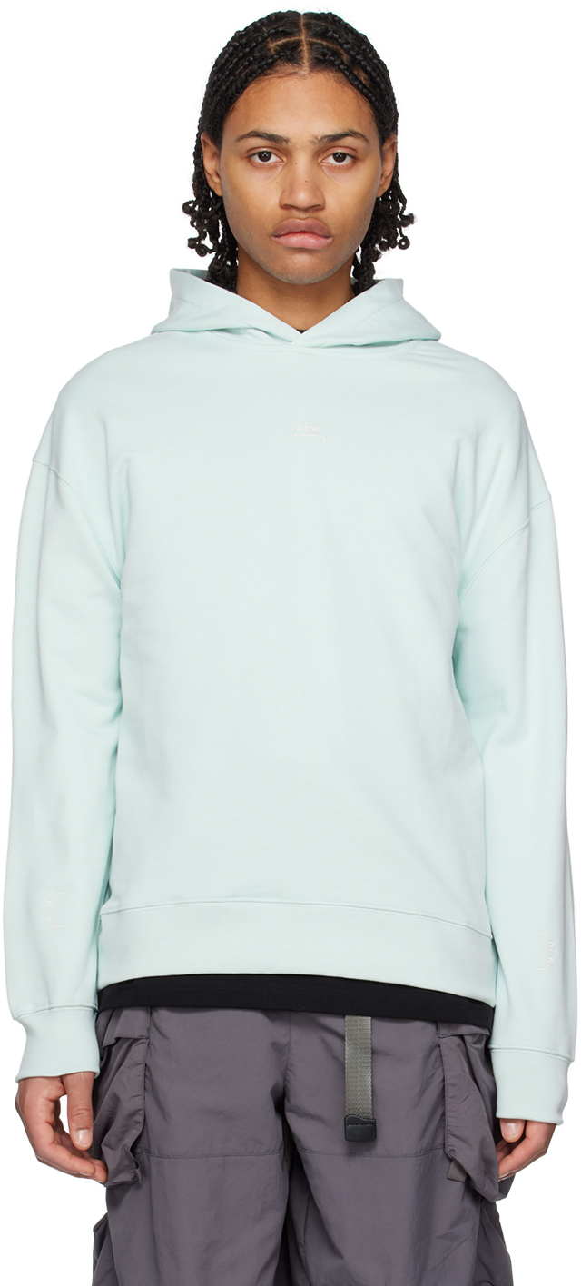 Shop A-cold-wall* Blue Essential Hoodie In Iceberg Blue