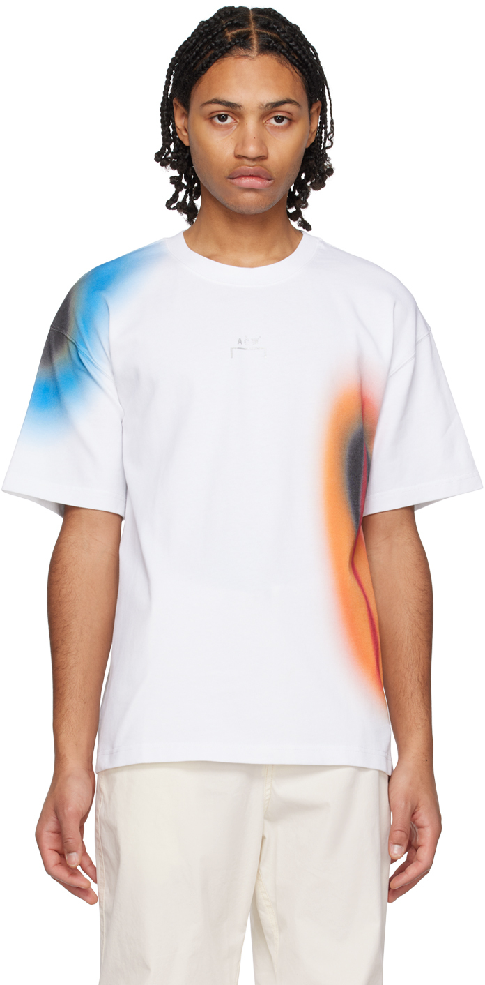 A-cold-wall* White Hypergraphic T-shirt