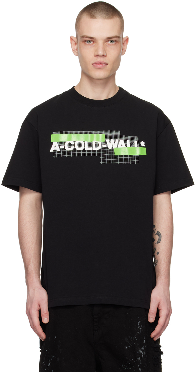 A-COLD-WALL* BLACK PRINTED T-SHIRT