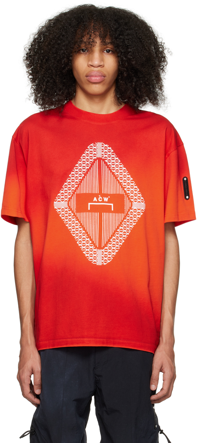 A-cold-wall* Gradient Logo-print T-shirt In Rust