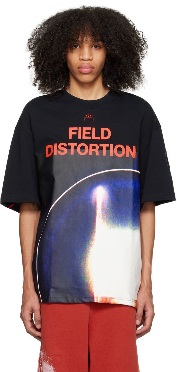 Black 'Field Distortion' T-Shirt