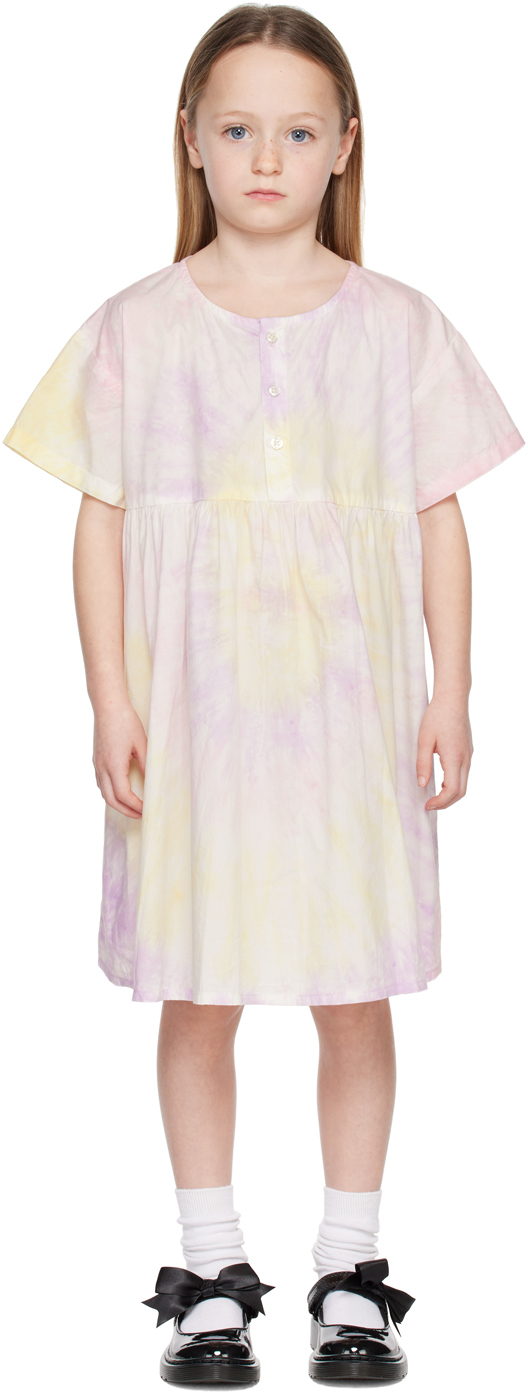 Wildkind Kids Multicolor Alana Dress In Tie Dye Rainbow