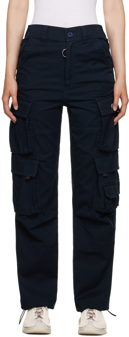 Navy Cargo Trousers by Martine Rose on Sale