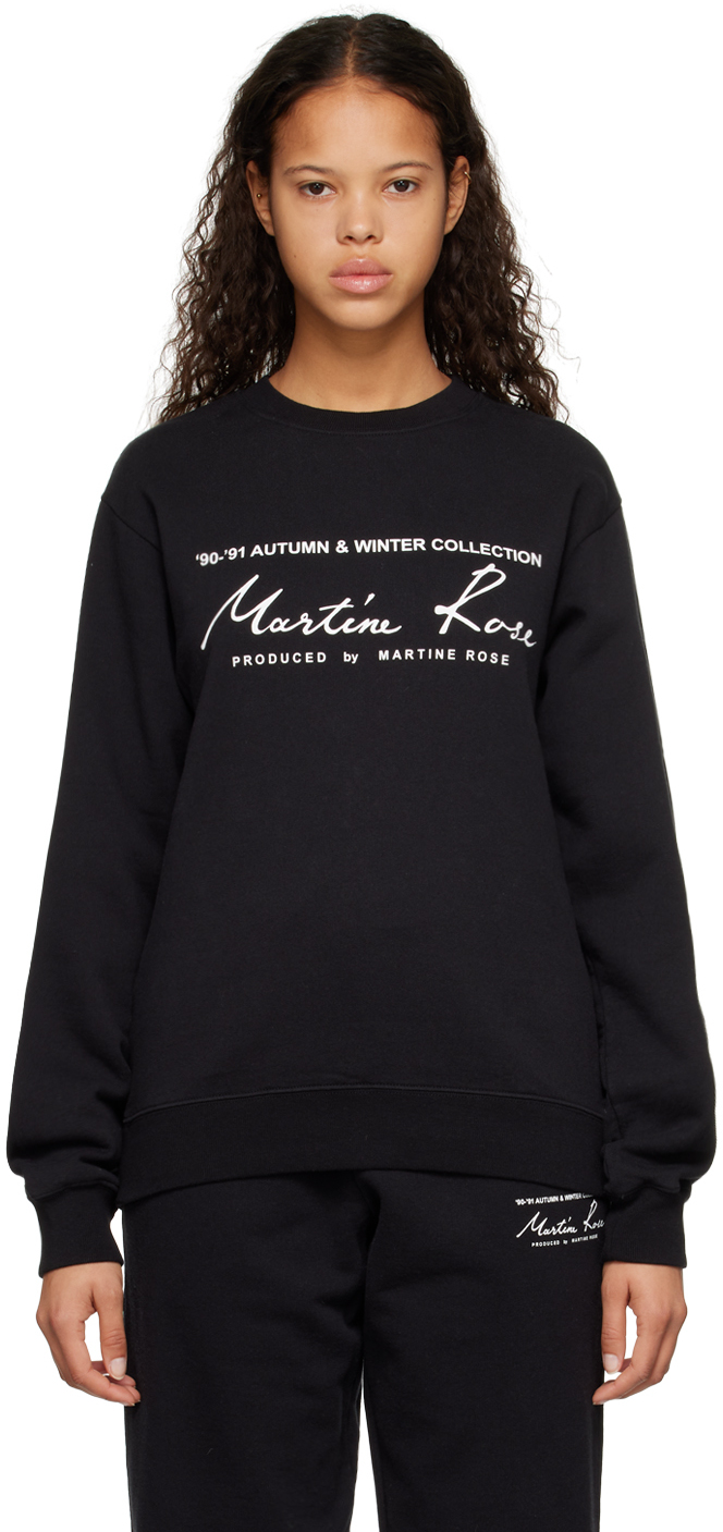 Black Text Sweatshirt by Martine Rose on Sale