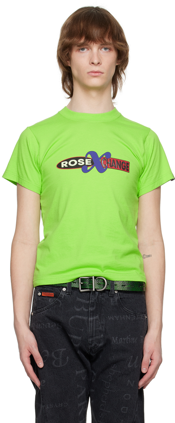 Martine Rose Rose X Change Cotton Jersey T-shirt In Green