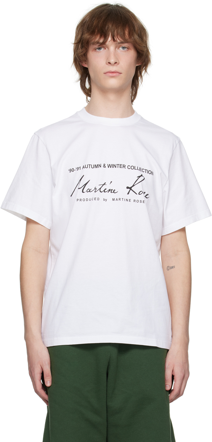 Martine Rose - Logo-Print Cotton-Jersey T-Shirt - White Martine Rose