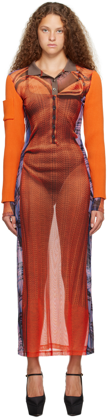 Orange Jean Paul Gaultier Edition Maxi Dress