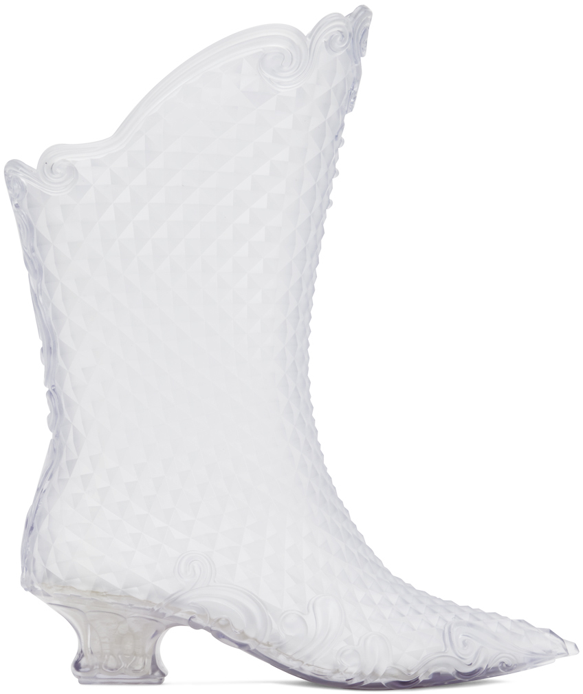 Y/project Translucent Melissa Edition Court Boots In White