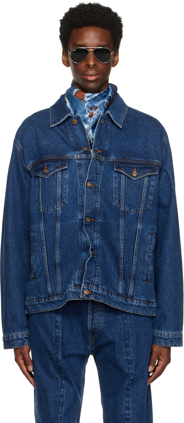 Y/PROJECT BLUE CLASSIC WIRE DENIM JACKET