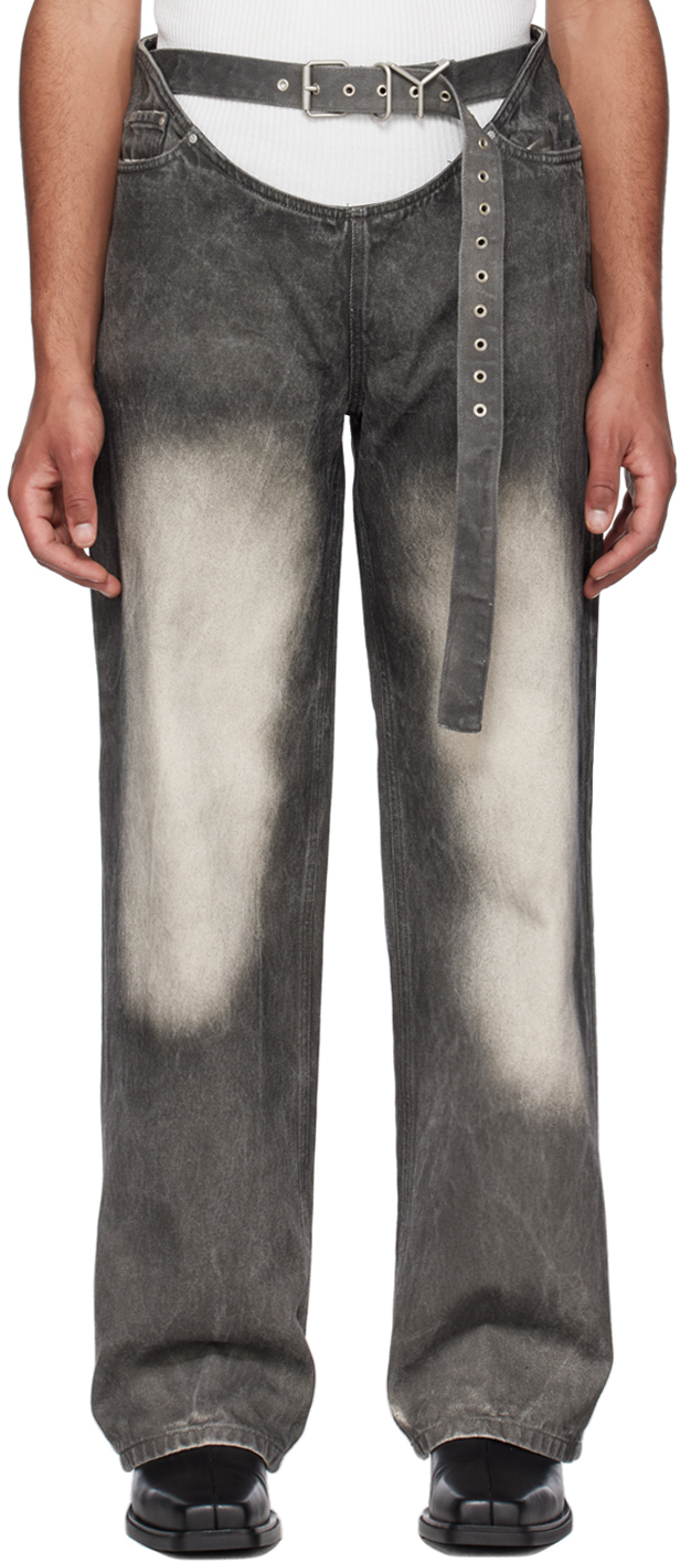 Black Faded Jeans by Y/Project on Sale