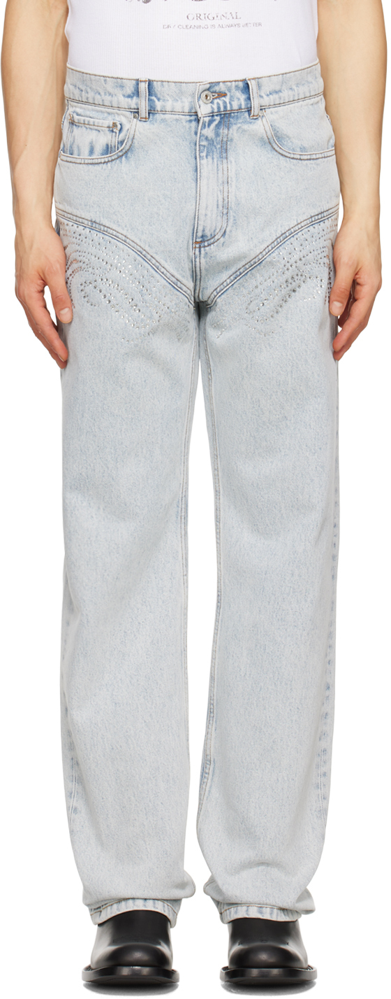 SSENSE Exclusive Blue Jeans by Y/Project on Sale