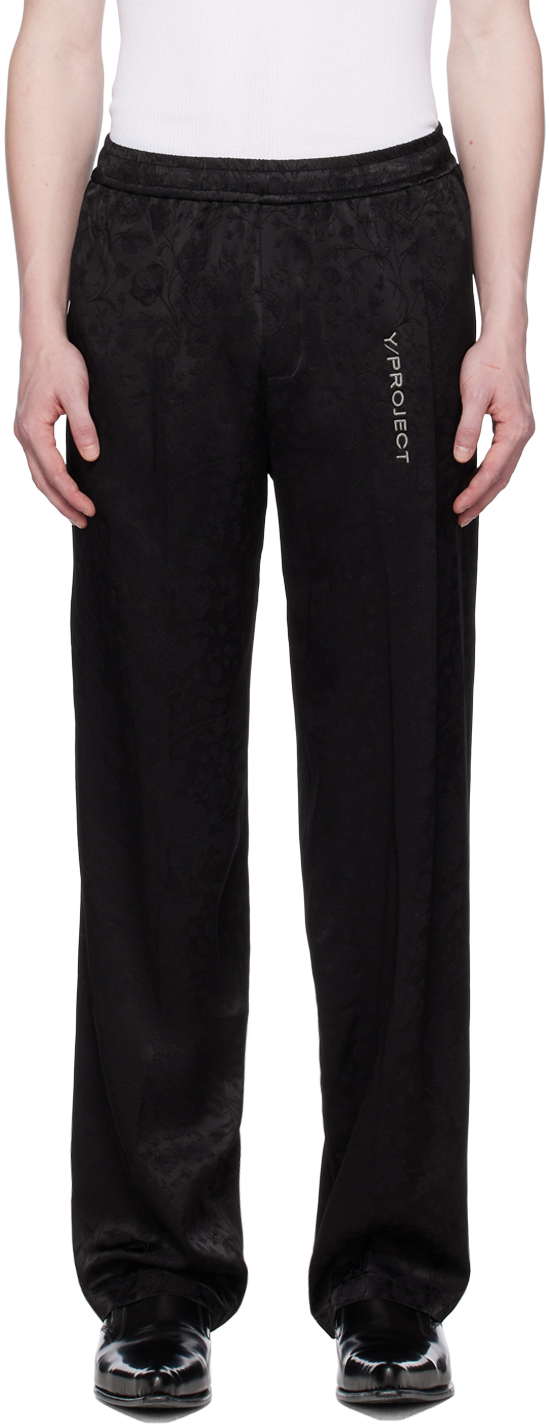 Black Jacquard Lounge Pants