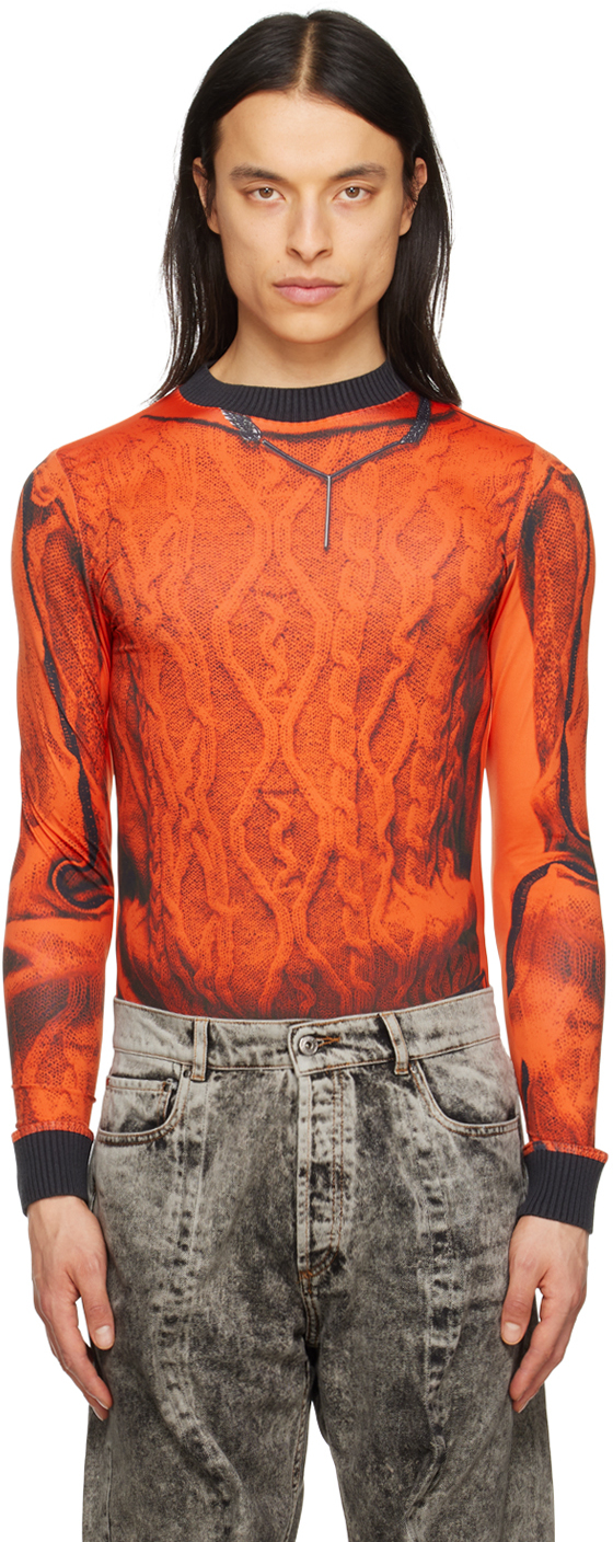 Orange Jean Paul Gaultier Edition Long Sleeve T-Shirt