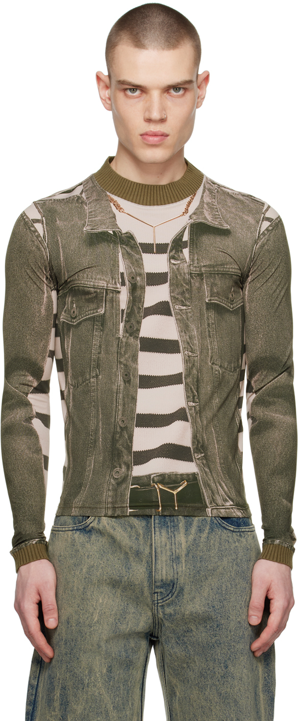 Khaki Jean Paul Gaultier Edition T-Shirt by Y/Project on Sale