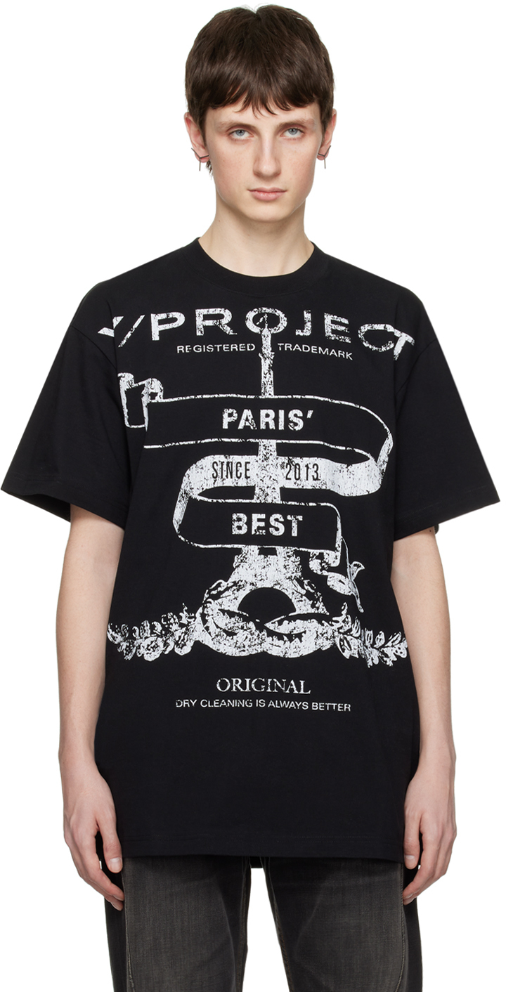 Y/project Men's Paris' Best Cotton T-shirt In Black