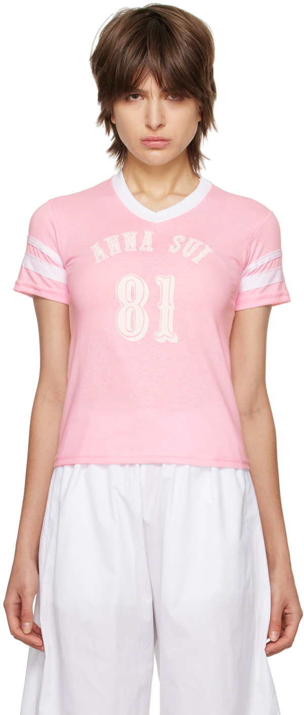 Anna Sui SSENSE Exclusive Pink Football Tee