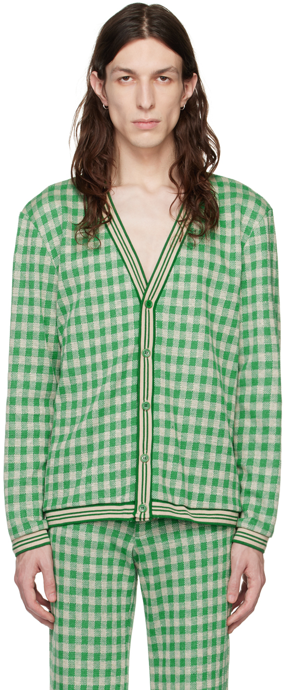 Anna Sui Ssense Exclusive Green Cardigan In Green Multi