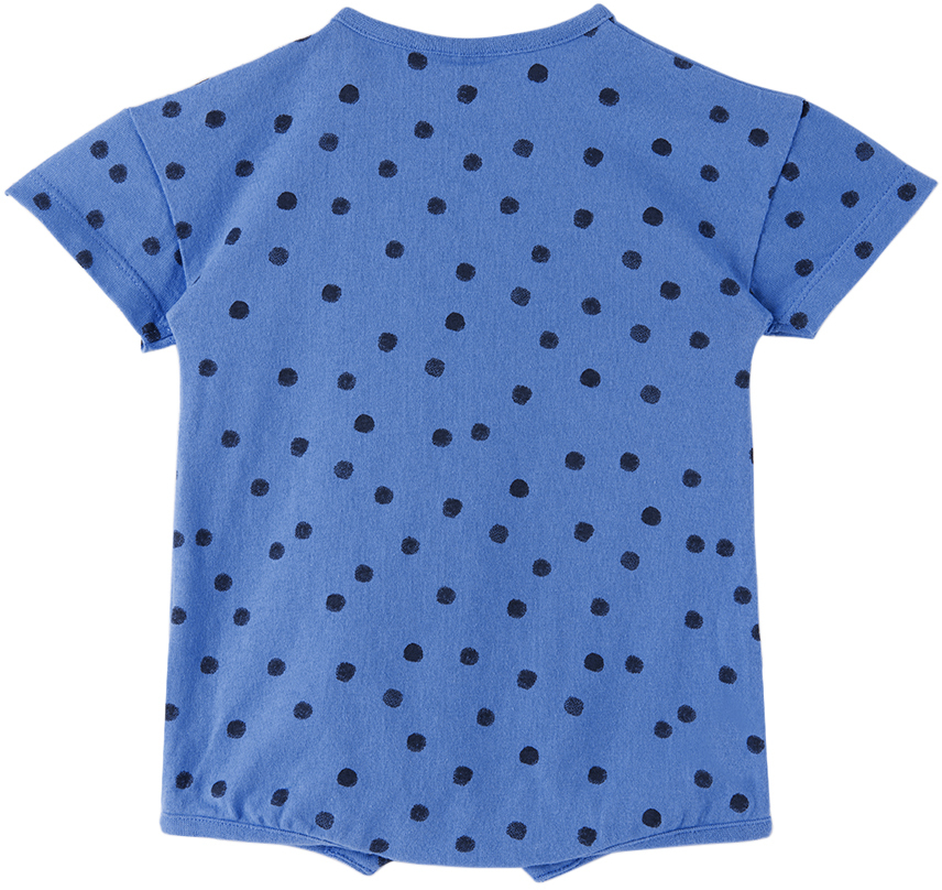 The Campamento Baby Blue Polka Dots Bodysuit