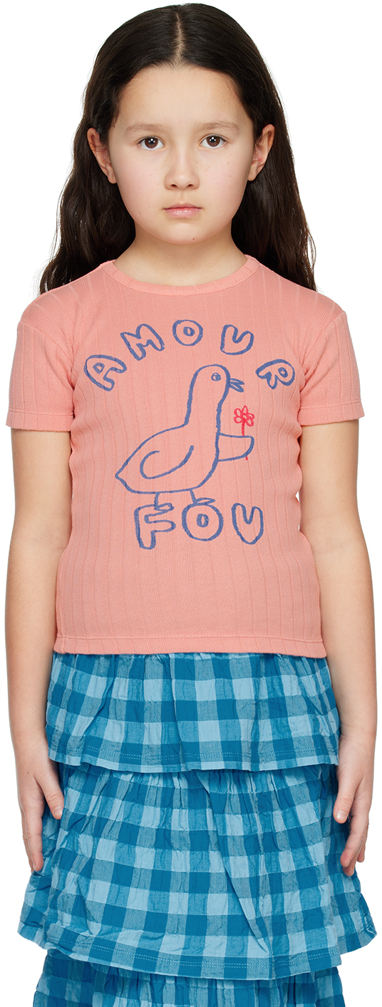 The Campamento Kids Pink 'amour Fou' T-shirt