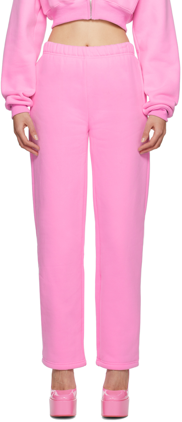 Danielle Guizio: Pink Flared Lounge Pants | SSENSE