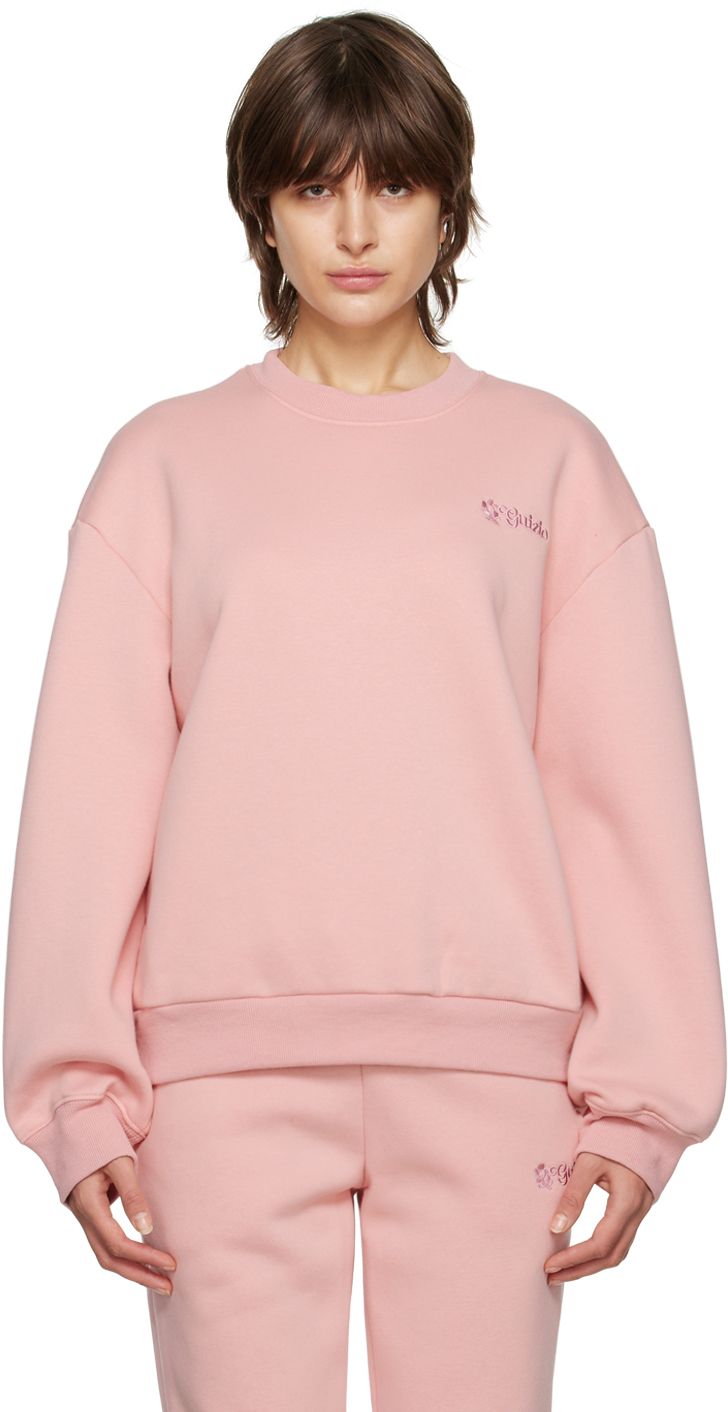 Danielle Guizio: Pink Oversized Sweatshirt | SSENSE