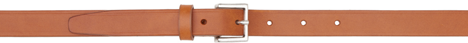 Hed Mayner Tan Pin-buckle Belt In Cognac