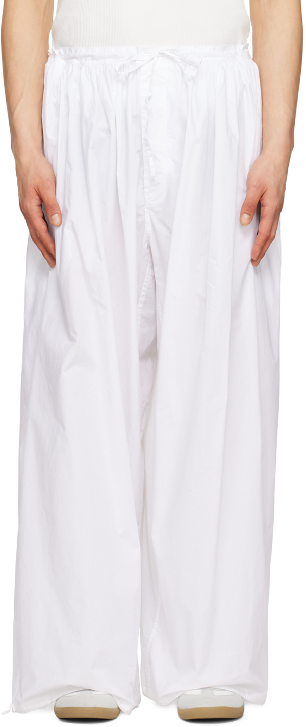 White Judo Trousers by Hed Mayner on Sale