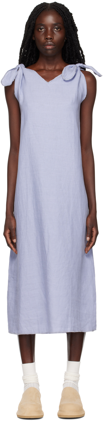 Blue 'The Knot' Midi Dress by Deiji Studios on Sale