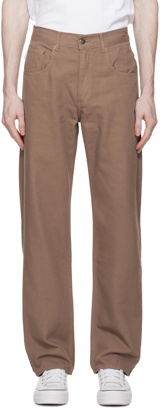 Dancer Brown Five-pocket Trousers In Earth