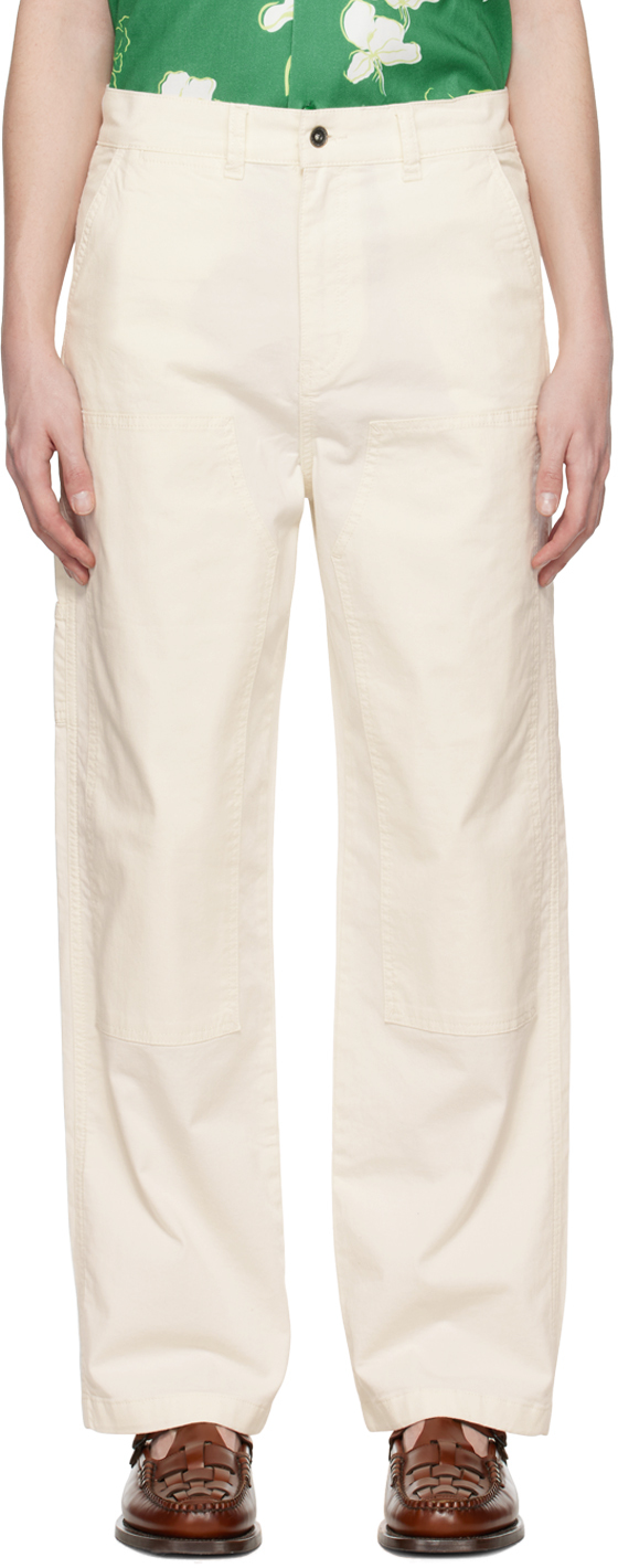 Saturdays Surf Nyc Off-white Morris Trousers In Ivory