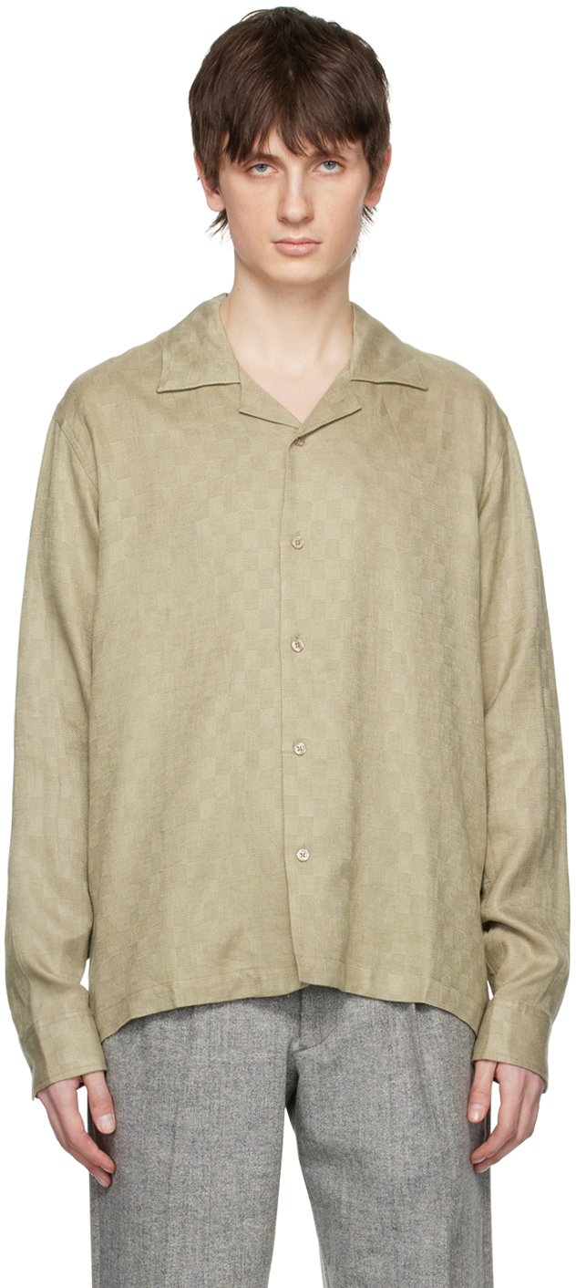 Saturdays Surf Nyc Khaki Marco Zen Shirt In Classic Khaki