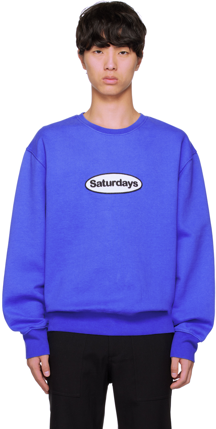 Saturdays Surf Nyc Blue Bowery Sweatshirt In Amparo Blue