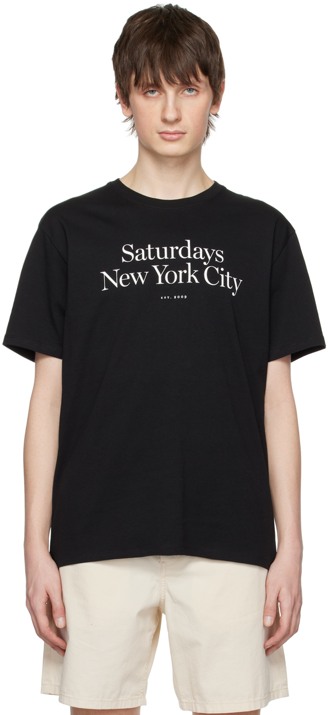 Saturdays NYC: Black Miller T-Shirt | SSENSE Canada