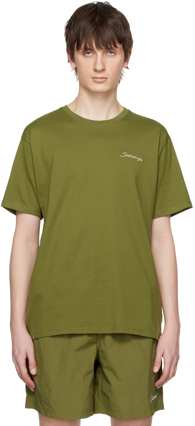 Green 'Saturdays' T-Shirt