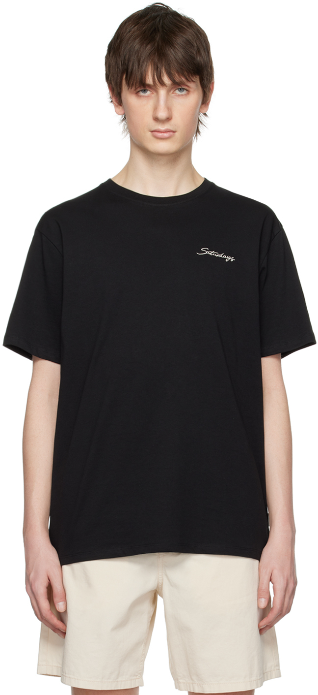 Saturdays Surf Nyc Black Embroidered T-shirt