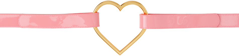 Blumarine Pink Heart Belt In N0124 Rosa