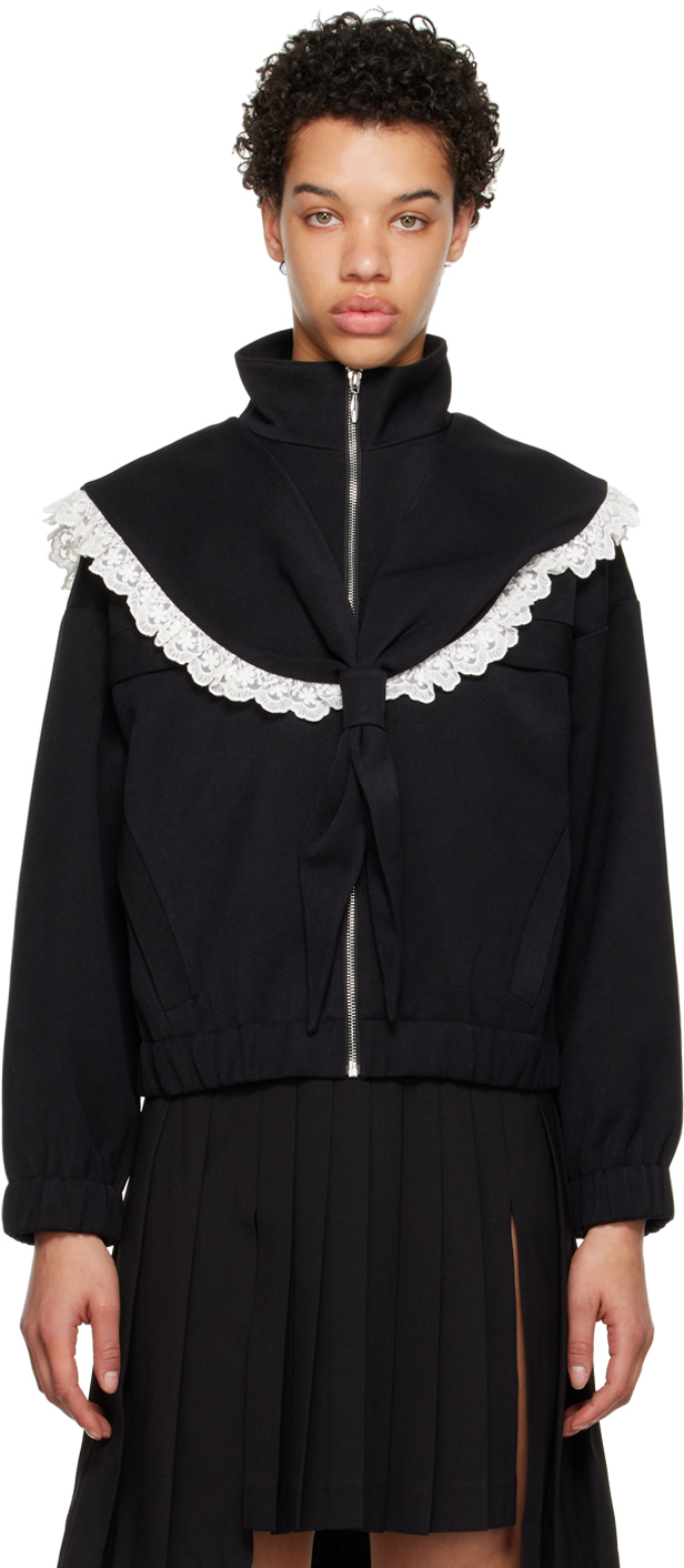 Shushu/Tong: SSENSE Exclusive Black Sailor Collar Jacket | SSENSE