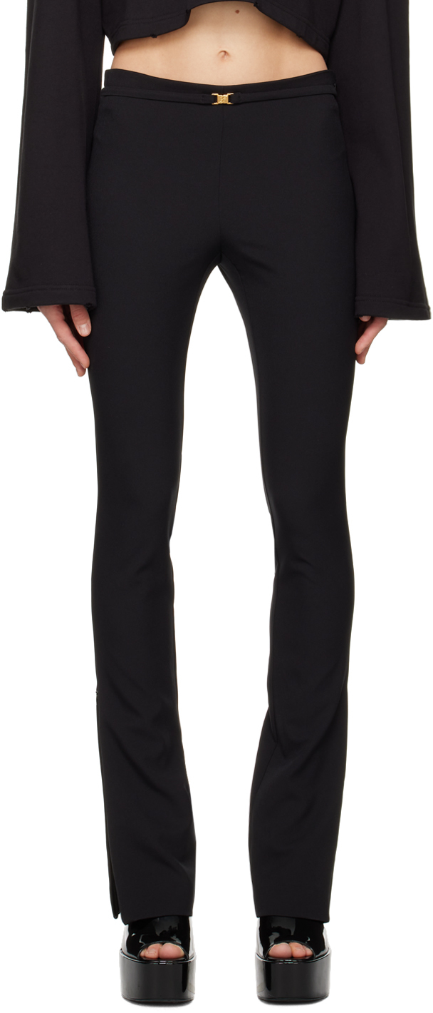 Blumarine: Black Belted Trousers | SSENSE UK