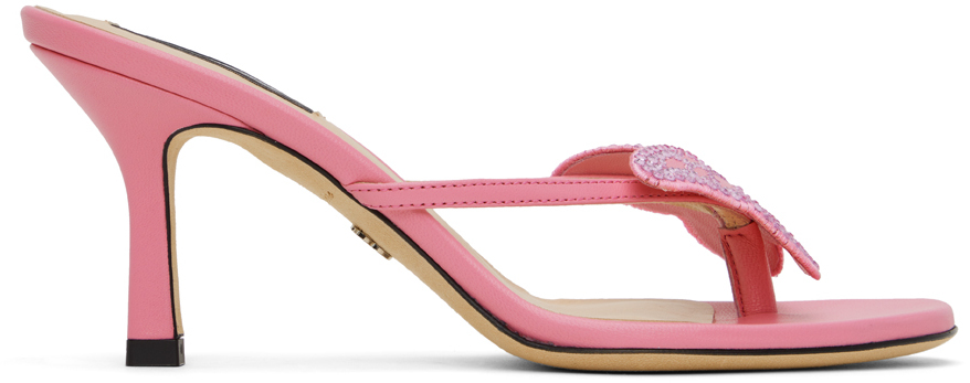 Blumarine Toe Strap Sandals In Pink