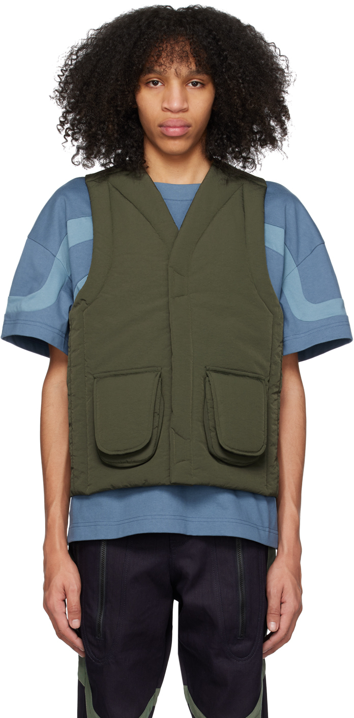 Pm Projects Ssense Exclusive Khaki Vest In Olive