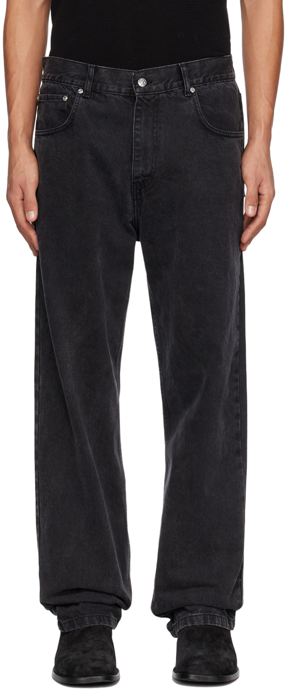 Second / Layer Ssense Exclusive Black Big Papi Jeans In Black 