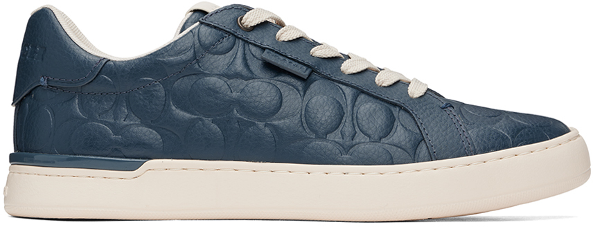 Navy Lowline Signature Sneakers