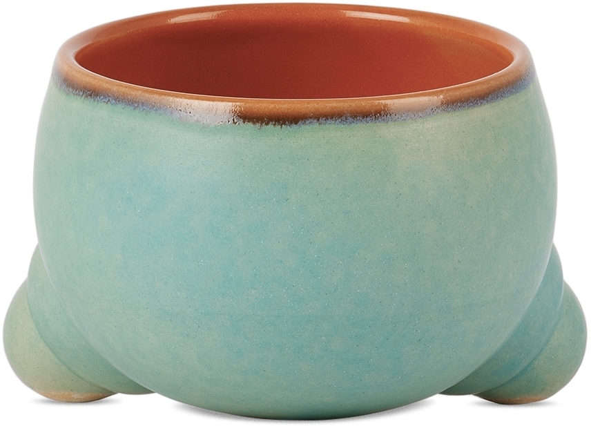 Daniel Cavey Blue Footed Cup In Copper Blue Frc1