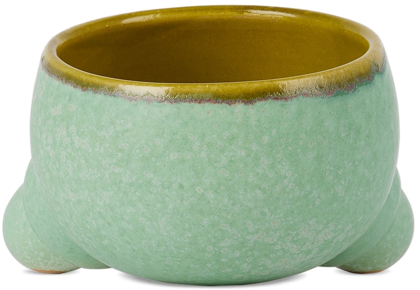 Daniel Cavey Green Footed Cup In Pale Emerald Green S