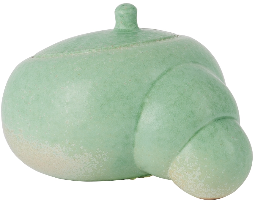Daniel Cavey Green Small Rocking Jar In Pale Emerald Green S