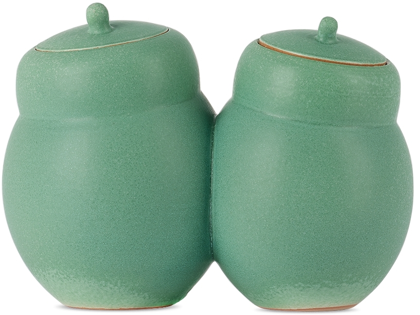 Daniel Cavey Green Mitosis 2 Jars In Pale Emerald Green S
